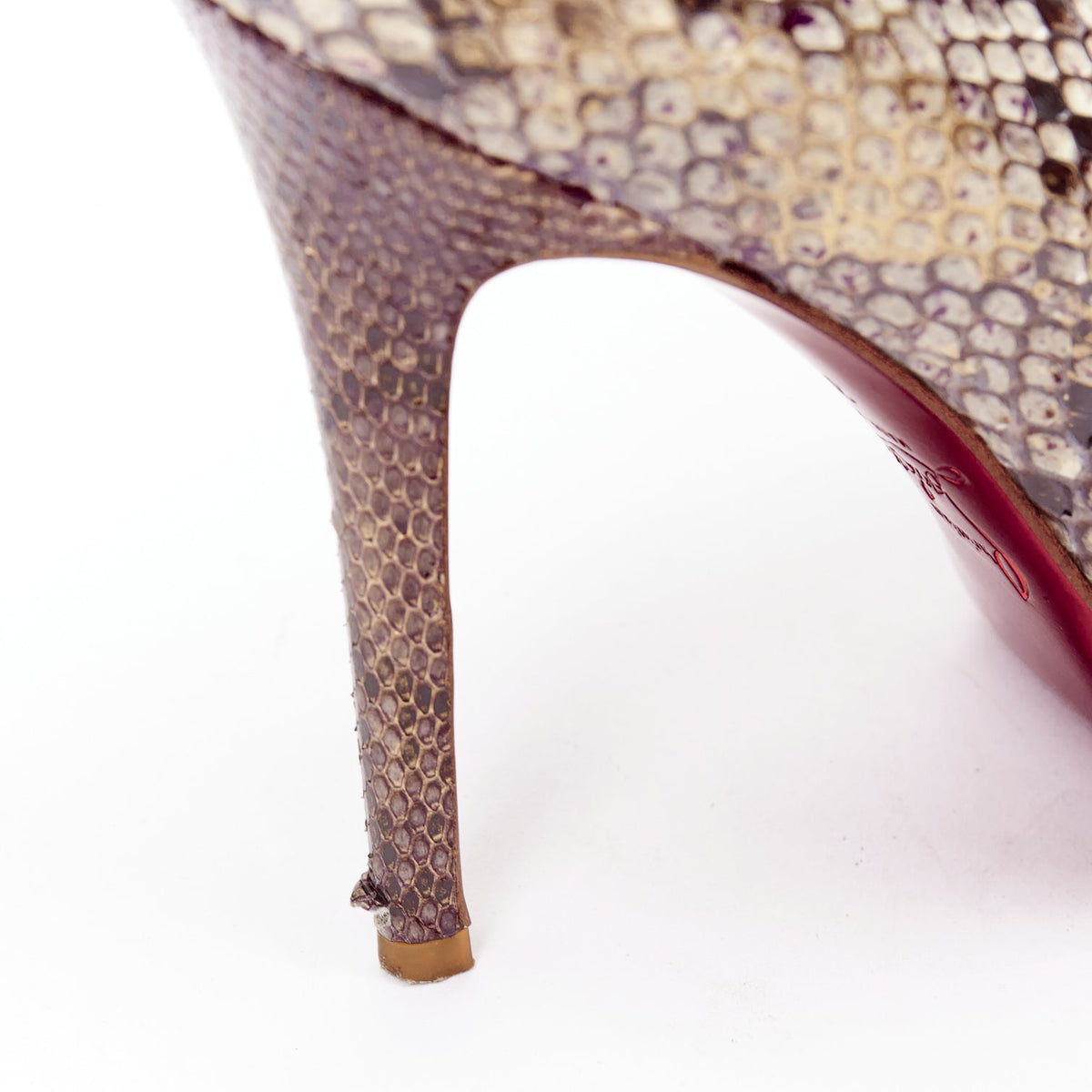 Women's Christian Louboutin Purple Platform Heels