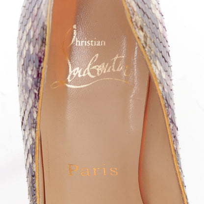 Women's Christian Louboutin Purple Platform Heels