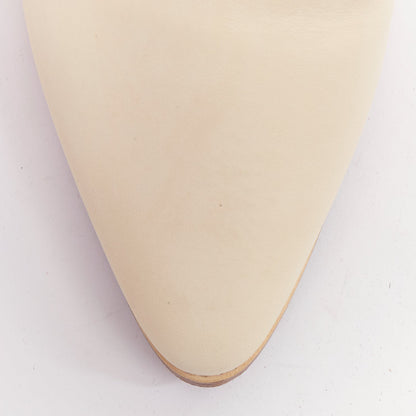 Women's Celine Leather Gold Logo Slippers