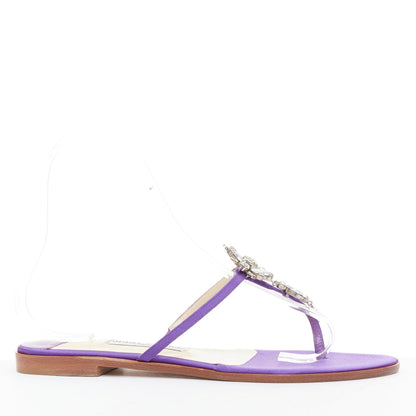 Women's Jimmy Choo Satin Crystal Slipper Mules