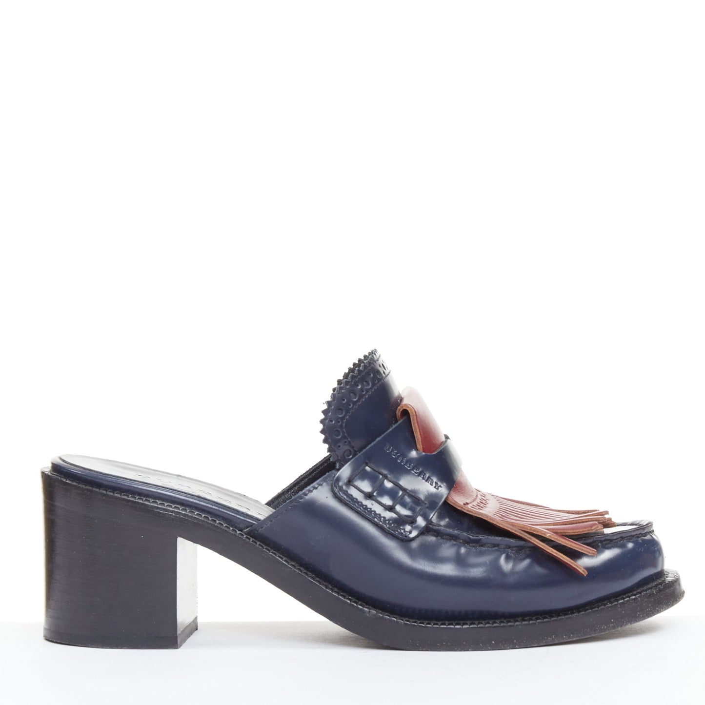 Women's Burberry Fringed Brogues Mules