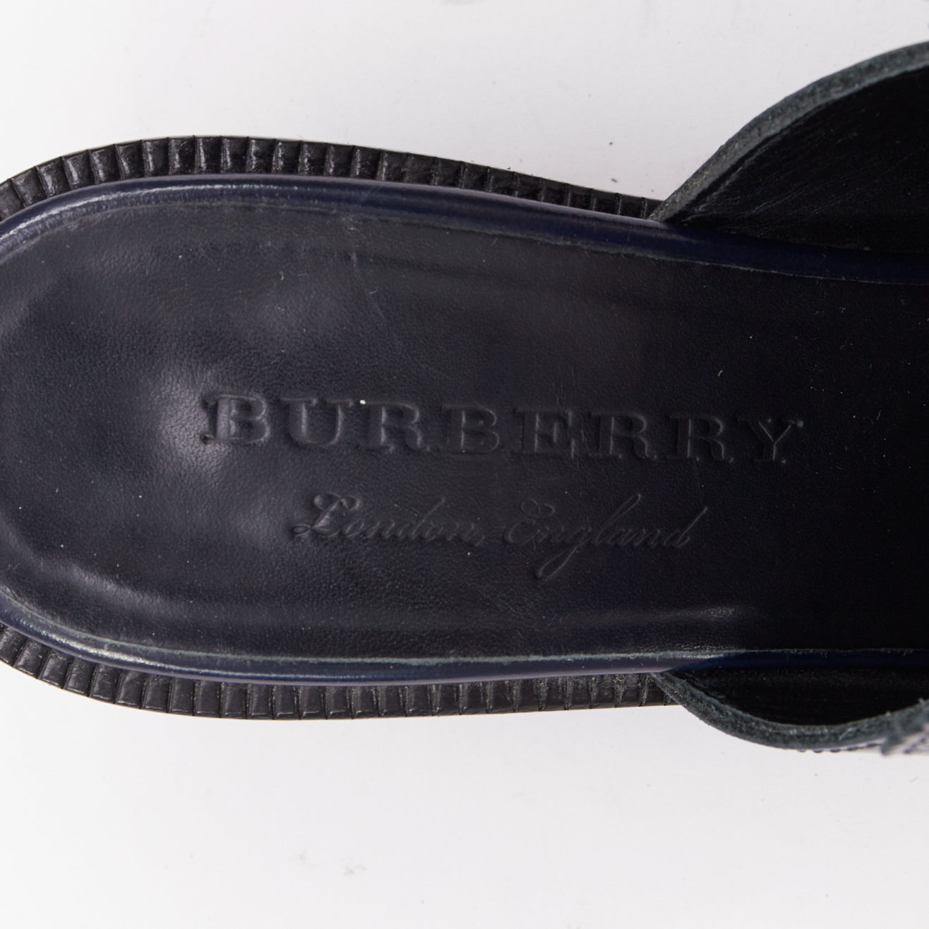 Women's Burberry Fringed Brogues Mules