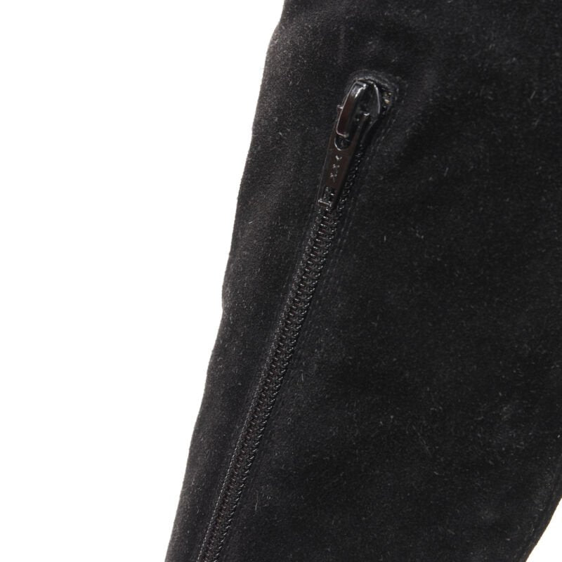 Women's Gianni Versace Suede Gold Heel Boots