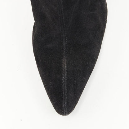 Women's Gianni Versace Suede Gold Heel Boots