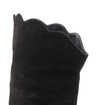 Women's Gianni Versace Suede Gold Heel Boots