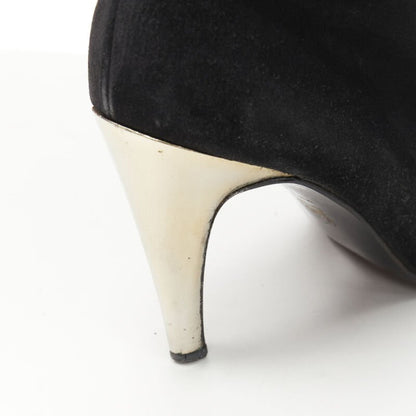 Women's Gianni Versace Suede Gold Heel Boots