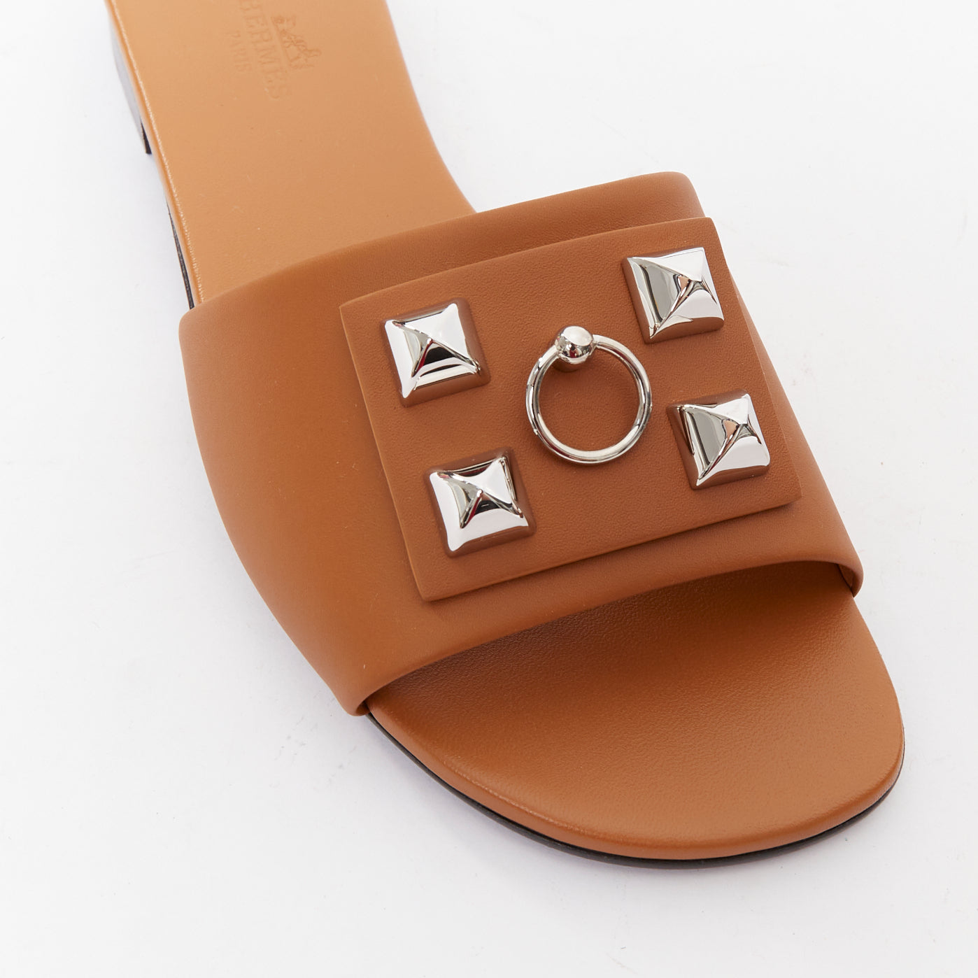 Women's Hermes Leather Flat Sandal