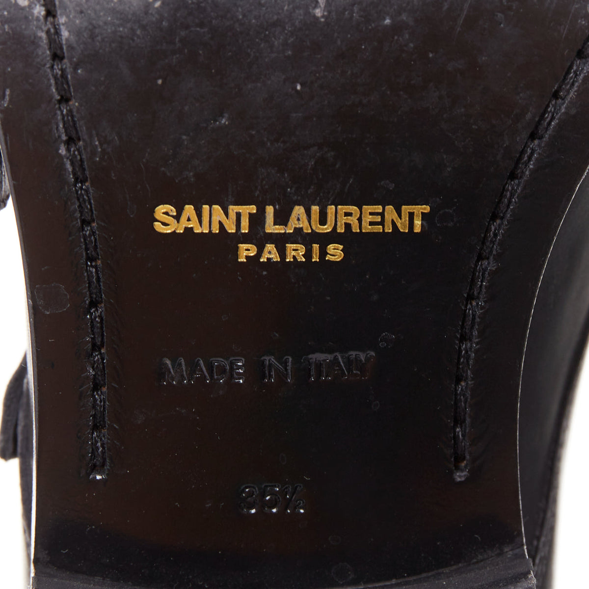 Women's Saint Laurent Leather Double Monk Strap Shoes