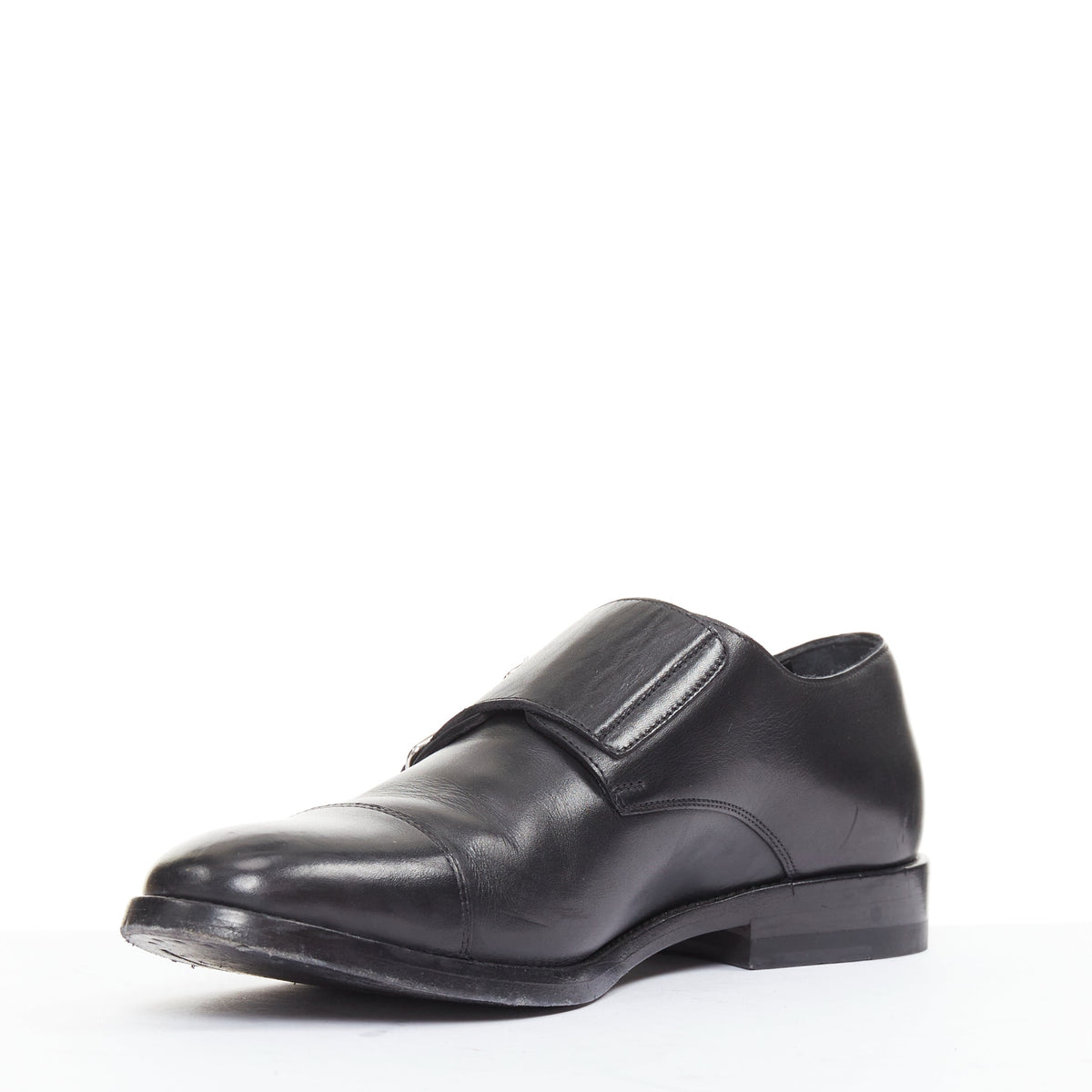 Women's Saint Laurent Leather Double Monk Strap Shoes