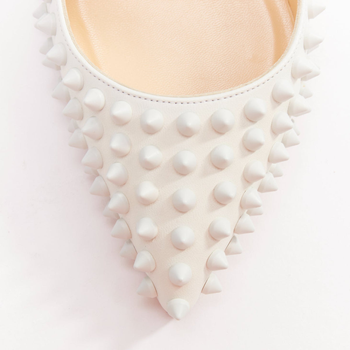 Women's Christian Louboutin Leather Spike Pumps