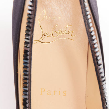 Women's Christian Louboutin Satin Crystal Kitten