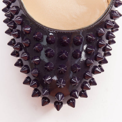 Women's Christian Louboutin Patent Spikes Platform