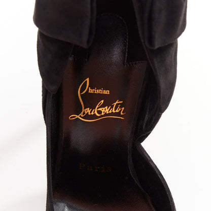 Women's Christian Louboutin Suede Bow Stiletto Pump