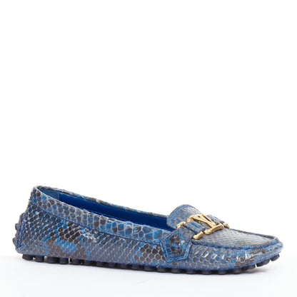 Women's Louis Vuitton Leather Logo Loafers
