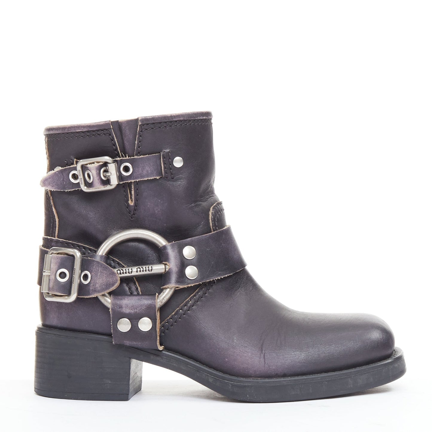 Women's Miu Miu 2025 Distressed Leather Boots