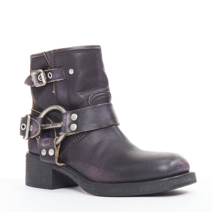 Women's Miu Miu 2025 Distressed Leather Boots