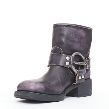 Women's Miu Miu 2025 Distressed Leather Boots