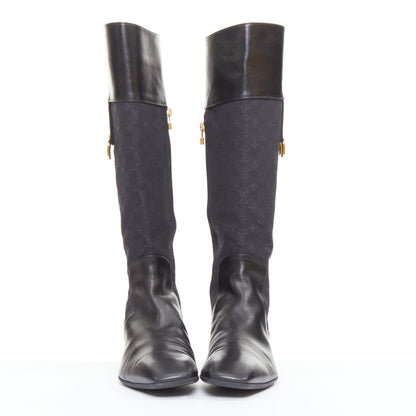 Women's Louis Vuitton Monogram Canvas Riding Boots
