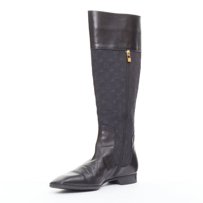 Women's Louis Vuitton Monogram Canvas Riding Boots