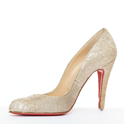 Women's Christian Louboutin Sequin Almond Toe Pumps