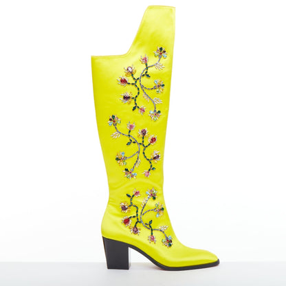 Men's Christian Louboutin Satin Blossom Boots