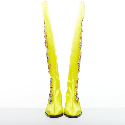 Men's Christian Louboutin Satin Blossom Boots