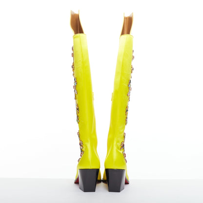 Men's Christian Louboutin Satin Blossom Boots