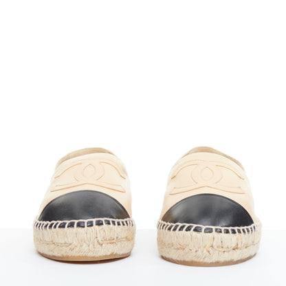 Women's Chanel Lamb Leather Toe Cap Espadrilles