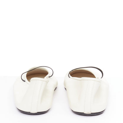 Women's The Row Leather Elastic Ballerina Flats