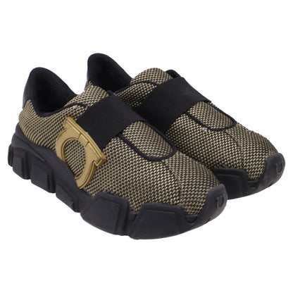 Women's Salvatore Ferragamo Monster Trainers in Black Nylon