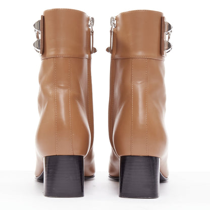 Women's Hermes Leather Silver Hardware Boots