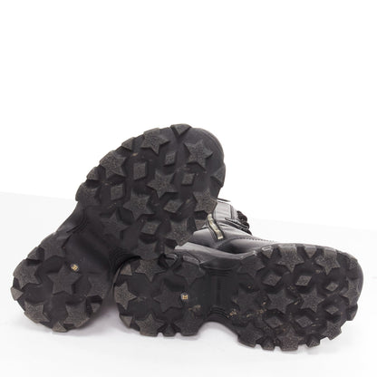 Women's Miu Miu Leather Lace Up Chunky Boots