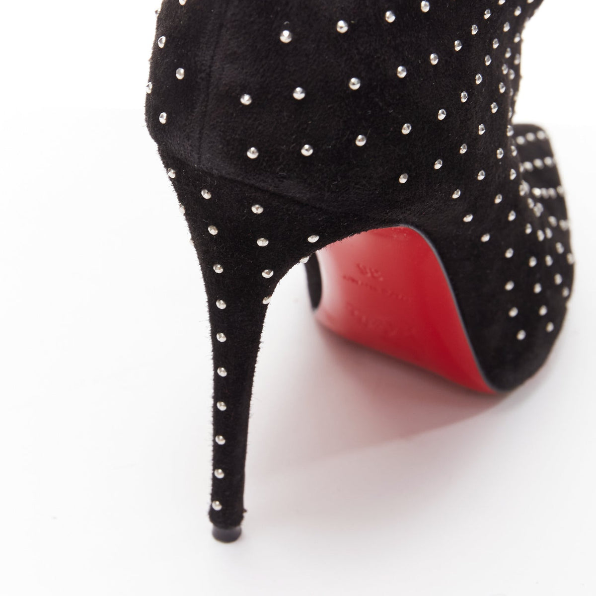 Women's Christian Louboutin Suede Pointy Boots