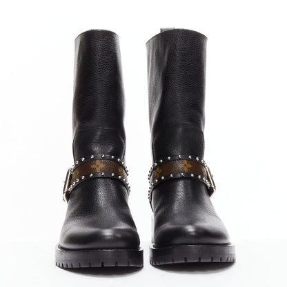 Women's Louis Vuitton Monogram Motorcycle Boots