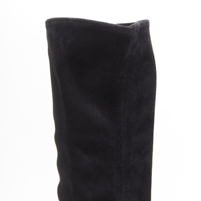 Women's Miu Miu Suede Jewelled Over Knee Boots