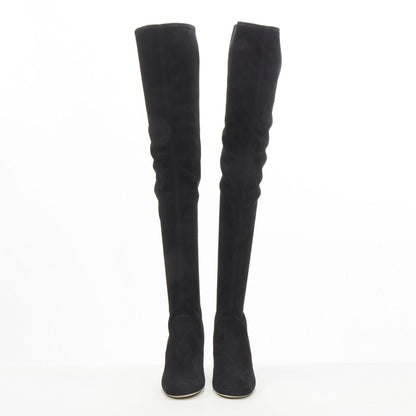 Women's Miu Miu Suede Jewelled Over Knee Boots