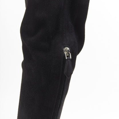 Women's Miu Miu Suede Jewelled Over Knee Boots
