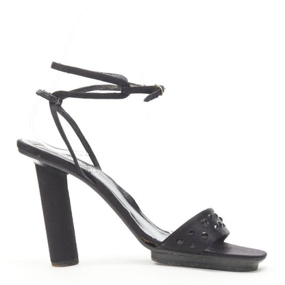 Women's Gianni Versace Satin Crystal Sandals