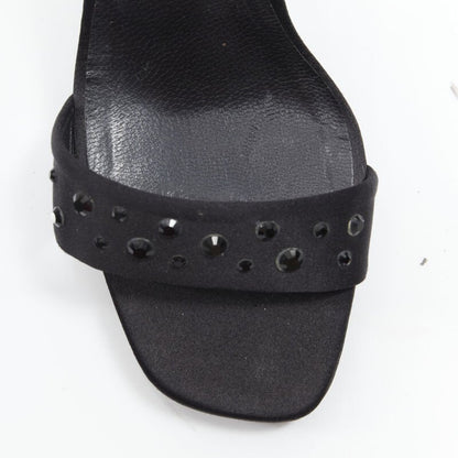 Women's Gianni Versace Satin Crystal Sandals