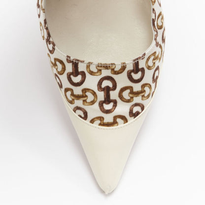 Women's Gucci Leather Trim Bamboo Satin Pumps