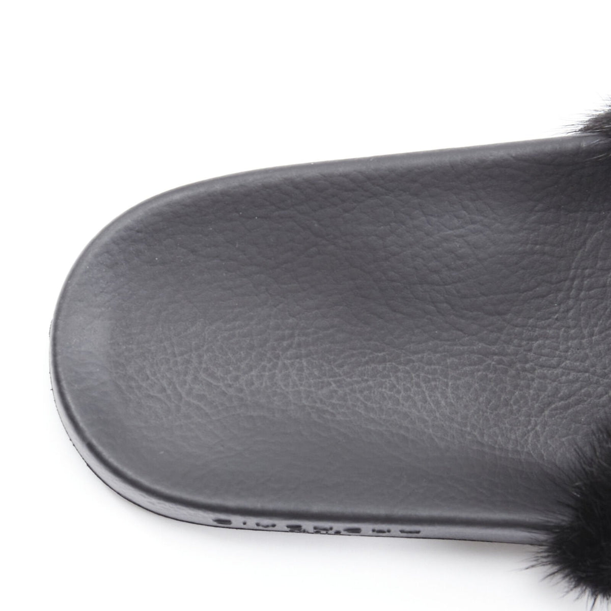 Women's Givenchy Mink Fur Logo Pool Slides