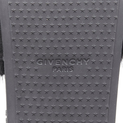 Women's Givenchy Mink Fur Logo Pool Slides