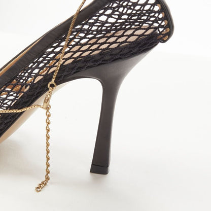 Women's Bottega Veneta Mesh Square Chain Heel