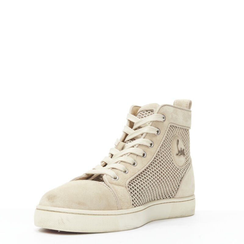 Men's Christian Louboutin Suede High Sneaker