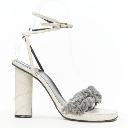 Women's Gianni Versace Shearling Ankle Sandals