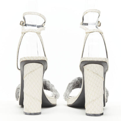Women's Gianni Versace Shearling Ankle Sandals