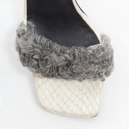 Women's Gianni Versace Shearling Ankle Sandals