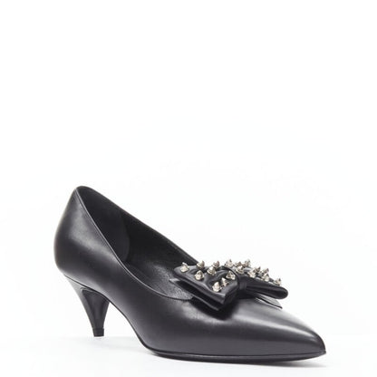 Women's Saint Laurent Studded Bow Pointed Pumps