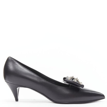 Women's Saint Laurent Studded Bow Pointed Pumps