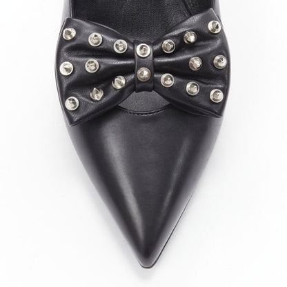 Women's Saint Laurent Studded Bow Pointed Pumps